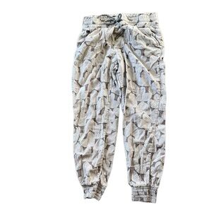 Aerie Womens Jogger Lounge Pants Drawstrings Heart Print Size Small